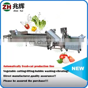 Leaf Vegetable Cutting Machine/cabbage Lettuce Ozone Washing Machine/leaf Vegetable Washing Processing Line thumbnail-2