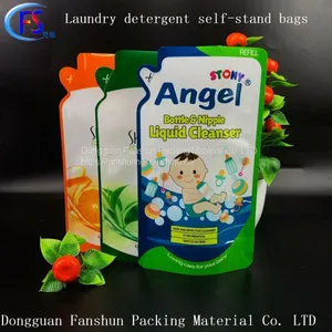 Composite Color Printing Plastic Self-supporting Bag Detergent Powder Self-sealing Self-supporting Bag Special-shaped Plastic ba thumbnail-5