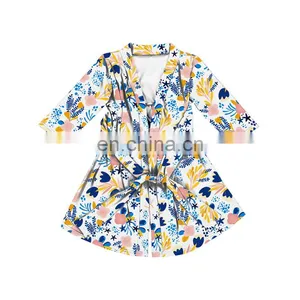 Bridal Dressing Gown Women Floral Robe Bridesmaid Kimono Sleepwear thumbnail-5