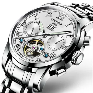 Wholesale Stainless Steel Tourbillon Automatic Mechanical Men Watches thumbnail-1