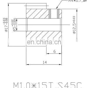 Chihai Motor High Quality Carbon Steel Gear Module 1, Gear 15, Tooth Inner Hole, 4-5-6mm thumbnail-6