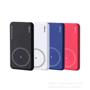Innisfox Portable Credit Card Qi Pd 18w 15w Powerbank 5000mAh Magnetic Wireless Power Bank 18w for IPhone 12 thumbnail-2