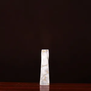 Grey Gold Marbling Chinese Modern Simple Large Ceramic Flower Vase For Living Room Decor thumbnail-2