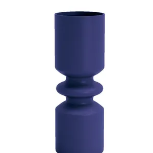 Klein Blue Hand Made Modern Nordic Tall Ceramic Dry Flower Vase For Hallway Decor thumbnail-5