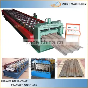 Metal Trapezoidal Sheet Floor Deck Roll Forming Machine/floor Decking Cold Roll Former Machinery thumbnail-1