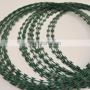 BTO22 /CBT65 Wires Hot Dipped Razor Barbed Wire Price for Sale thumbnail-1