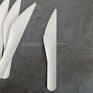 Biodegradable Paper Pulp Fiber Disposable Cutlery Knife thumbnail-5