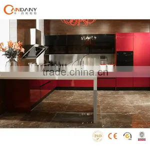 Elegant American Style Oak Wood Kitchen Cabinet-red Kitchen Cabinet thumbnail-1