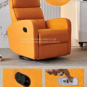 New Single-Seat Manual Function Sofa Modern Minimalist Electric Can Shake Lunch Break Function Flannel Sofa Recliner thumbnail-1