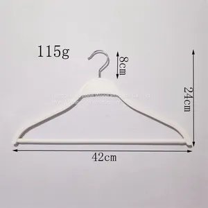 High Quality Clothing Shop Display White Plastic Pajamas Hangers Swivel Durable Non-slip Rack thumbnail-2
