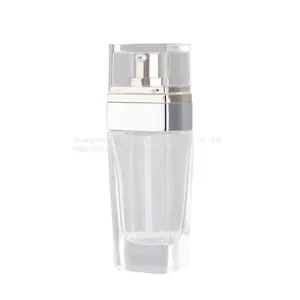 Spot 30ml Square Liquid Foundation Bottle Thick Bottom Cosmetics BB Isolating Cream Bottle 30ml Square Lotion Glass Bottle thumbnail-1