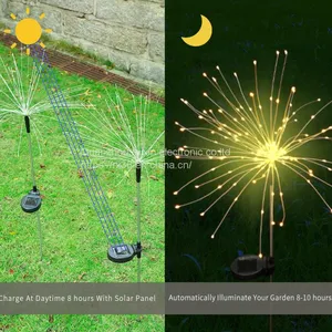 Outdoor Solar Flower Lights LED Full Sky Stars Colorful Lights Garden Decoration Party Dandelion Light Strings thumbnail-2