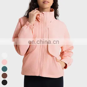 New Breathable Hidden Zipper Pockets Coat Custom Hooded Windbreaker Outdoor Jacket Women Windproof Waterproof Softshell Jacket thumbnail-5