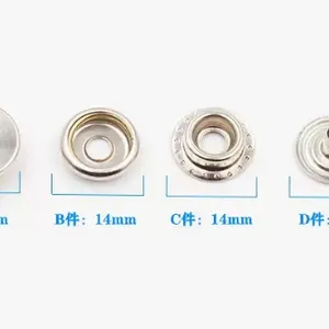Custom Logo Personalized High Quality Metal Press Snap Fastener Snap Buttons for Clothing Garments Jacket thumbnail-1