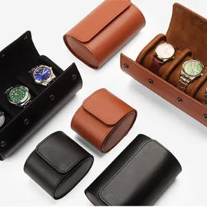 Bolsa de reloj de calidad y moda con diferentes estilos, con exterior de cuero sintético (PU) e interior de terciopelo thumbnail-1