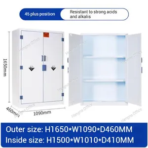 PP Chemical Storage Cabinet With Double Lock for Corrosive Materials Serving Pharmaceutical Manufacturing thumbnail-1