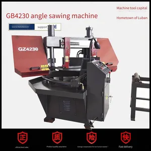 Semi-automatic Horizontal Metal Band Sawing Machine, Angle Cutting Rebar Saw, Cnc Band Sawing Machine Gb4230 thumbnail-1