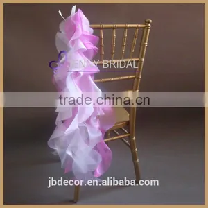 C147A Cheap Wedding Ruffle Chair Sash With Buckles thumbnail-2