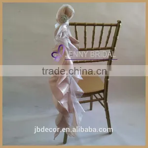 C147A Cheap Wedding Ruffle Chair Sash With Buckles thumbnail-6