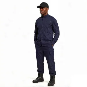 TC6535 Ribstop Navy Blue Police Uniform Camouflage Uniform Army Combat Uniform For Adult Unisex thumbnail-1