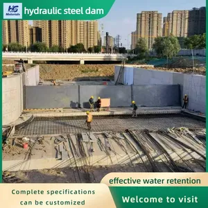 Hydraulic Flap Gate, Curved Steel Hydraulic Dam, Easy to Operate and Long-lasting thumbnail-4