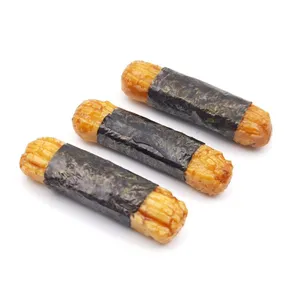 Factory Wholesale Seaweed Wrapped Rice Crackers Crispy Roll Snacks Japanese Style Nori Rice Sticks OEM Private Label Bulk Supply thumbnail-2