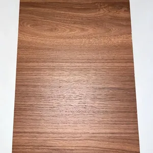 E0 Grade PET Light Straight Walnut Grain Veneer Multilayer Plywood, Paint-Free Decor Panel for Whole House Customization thumbnail-1