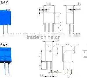 Slide Potentiometer,multi-turns 3266X thumbnail-1