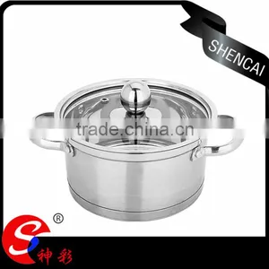 Stainless Steel 201 Thin Handles Induction Korean Mini Cooking Pot Cookware Set thumbnail-1