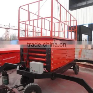 8m 500kg Excellent Quality Four Wheel Mobile Scissor Lift Platform thumbnail-6