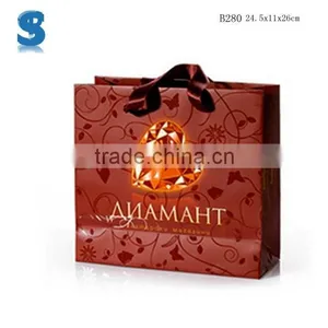High End UV Printing Foldable Shopping Bag Craft Paper Shopping Bags B280 thumbnail-1