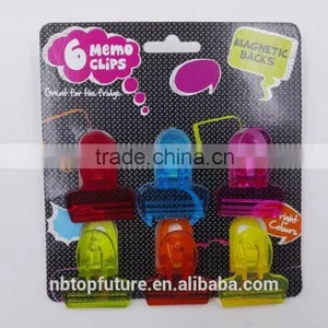 Colorful Fashion Plastic Memo Clip 6PC thumbnail-1