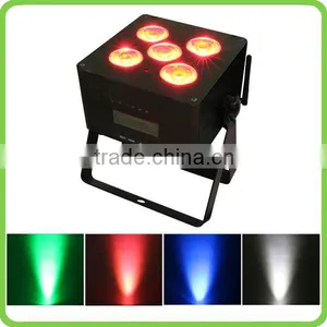 Portable 5pcs 6 in 1 RGBWAUV+Pink LED Par Uplight LED Stage Light thumbnail-3