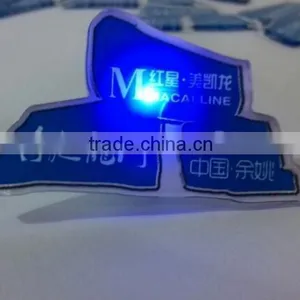 Flashing Light Pin Badges for Cheap Plastic Material thumbnail-2
