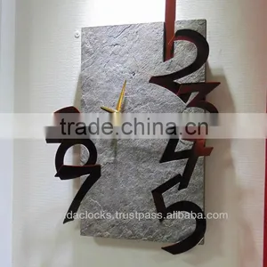 2014 New Design Clock, Stone Veneer Wall Clock With Acrylic Numbers, Unique Clock, Designer Clock, Decorative Wall Clock thumbnail-2