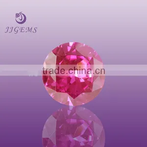 Hot Salepink 2# Synthetic Round Ruby Corundum Jewelry Stone thumbnail-1