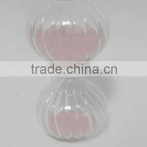 Pink Round Stripe Hourglass Sand Timer thumbnail-1