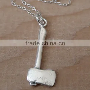 Silver Axe Charm Hunter Jewelry Battle Chopper Axe Necklace 2015 thumbnail-1