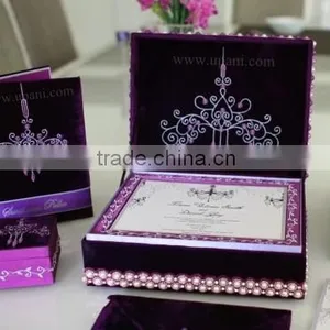 Purple Velvet Wedding Invitation thumbnail-2