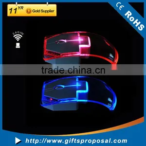 Shinning Light up Brightly Led Thin Transparent Colorful Light Wireless Mouse thumbnail-1