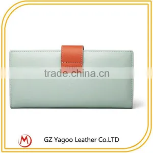 Contrast Color Low Price Ladies Leather Hand Made Wallet Purse thumbnail-3