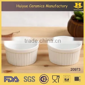 Fine Porcelain White Color Souffle Dish Ramekin thumbnail-3