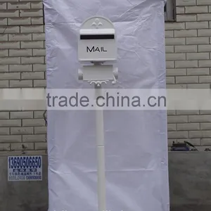 Foshan JHC-1022B Post Mounted Aluminum Mailbox/Decorative Letterbox/Outdoor Standing Postbox For Garden With Newspaper Holder thumbnail-4