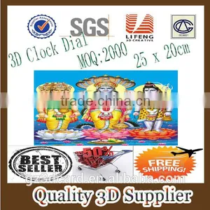 Guangzhou Lifeng New Clock Design Purple Dial 3d Wall Clock Plastic Wall Clock thumbnail-1