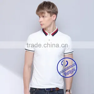 Custom Cotton Plain Dyed Mens T-shirts Polo Wholesale China thumbnail-3