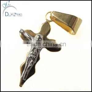 Men's Stainless Steel Cross Hip-Hop Pendant Necklace Chain thumbnail-1