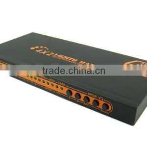 4 Input 2 Output Matrix Switcher With SPDIF R/L RCA Audio and IR Control thumbnail-2