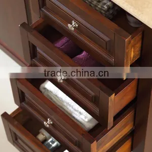 Solid Wood Bathroom Vanity European Style Cabinet for Sale 3007L thumbnail-4