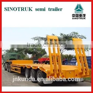 2015 3 Axles Low Bed Semi Trailer/machine Equipment Transport Trailer thumbnail-2