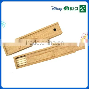Eco Friendly Colour Pencils Crayon Set With Wooden Pencil Sharpener Into Wooden Sliding Drawer Box thumbnail-6